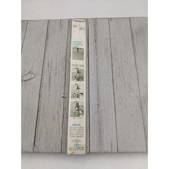 Vintage J&P Coats Polyester Invisible Zipper 16"-18" Forest Green 61-A - Picture 4 of 4